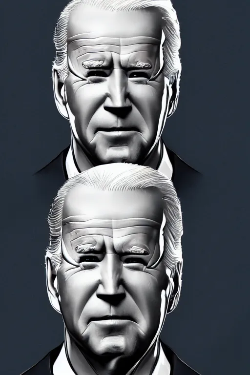 Prompt: joe biden donald trump hybrid, highly detailed, digital art, sharp focus, trending on art station, anime art style