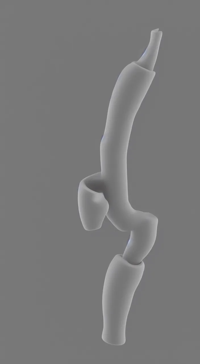 Prompt: a ceramic windpipe in the shape of a human oesophagus in the style of a medical drawing, unreal engine, dynamic lighting, 8k,