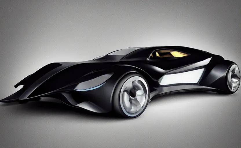 Image similar to “A 2025 Batmobile Concept, studio lighting”