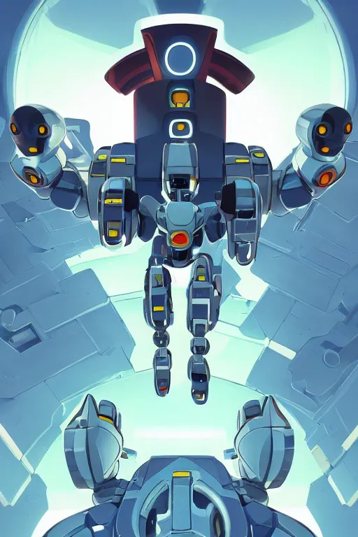 Image similar to metabots medabots medarotto medarot robot minimalist comics, behance hd by jesper ejsing, by rhads, makoto shinkai and lois van baarle, ilya kuvshinov, rossdraws global illumination ray tracing hdr radiating a glowing aura