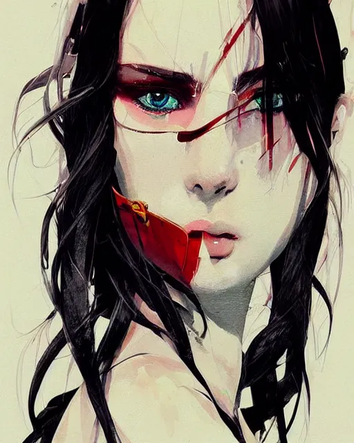 Image similar to a ultradetailed beautiful painting of a stylish woman with an eyepatch over her left eye, by conrad roset, greg rutkowski and makoto shinkai trending on artstation