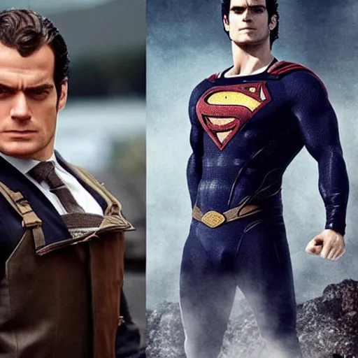 Image similar to Henry Cavill as a JoJo