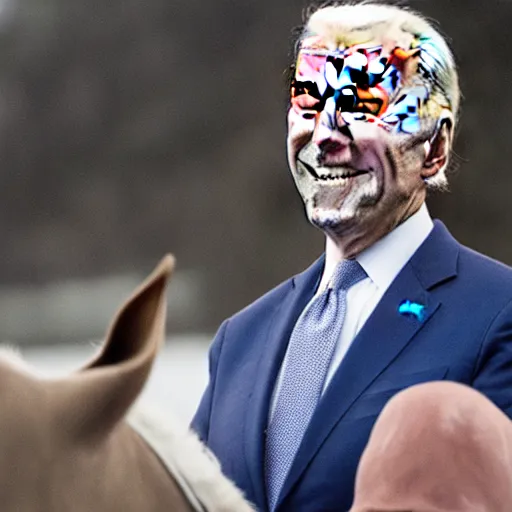 Prompt: Joe Biden as a mongolian horse lord