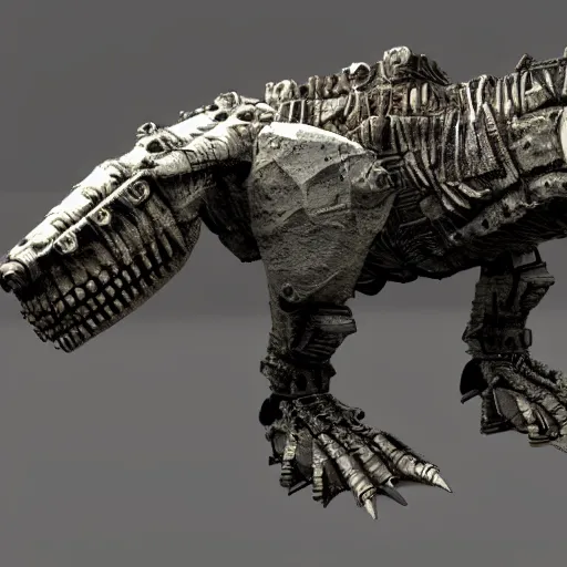 Image similar to 3 d render of a t - rex with a robotic armor. realistic. photo. photorealistic. detailed. high quality. high resolution. lossless quality. lossless. 8 k. hdr. 4 k. 8 k resolution. 1 6 k resolution