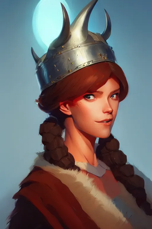 Image similar to just one head, portrait, viking queen, official fanart behance hd artstation by Jesper Ejsing, by RHADS and Makoto Shinkai and Lois van baarle and ilya kuvshinov and rossdraws