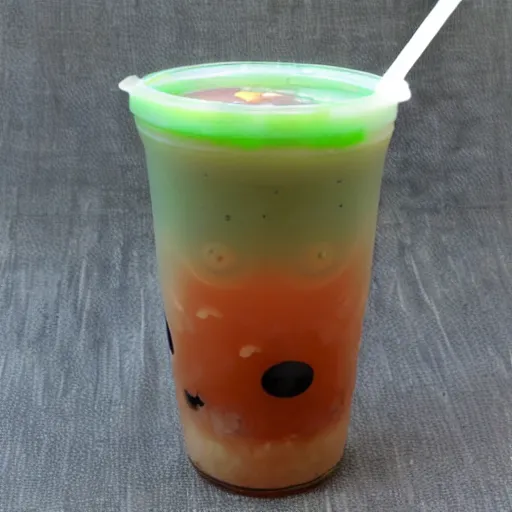 Prompt: eyeball boba tea