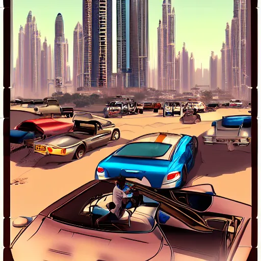 Image similar to gta : dubai, by tooth wu