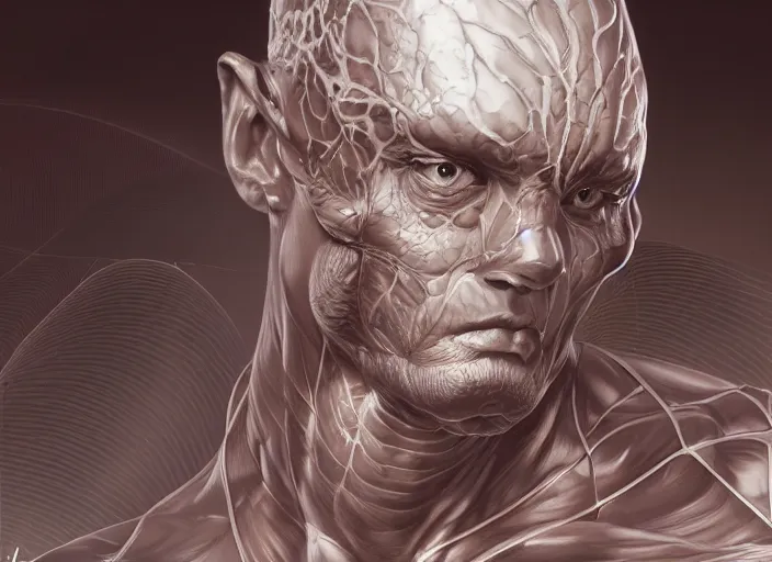 Image similar to a biologic man 4 1 6 0 by artgerm and ernt haeckel, trending on artstation