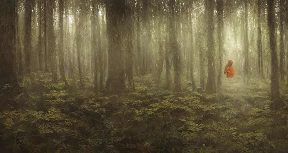 Prompt: Enchanted and magic forest, by Alyssa Monks