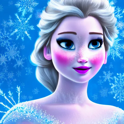 Image similar to A photograph of Jennifer Lawrence as Princess Elsa in Frozen (2013), hyperdetailed, 8k, trending on Artstation