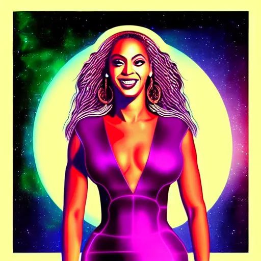 Image similar to “Beyoncé as a sci-fi magic girl, elegant, highly detailed, digital painting”