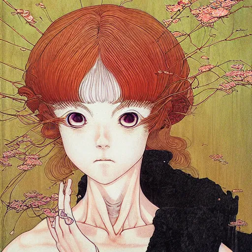 Image similar to prompt : portrait of fantasy painted in miyazaki color style drawn by katsuhiro otomo and takato yamamoto, inspired by fables, china doll face, smooth face feature, intricate oil painting, high detail, sharp high detail, manga and anime 2 0 0 0