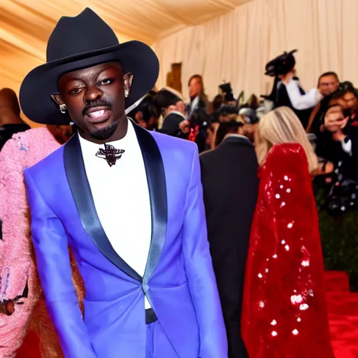 Prompt: lil nas x at the 2023 met gala