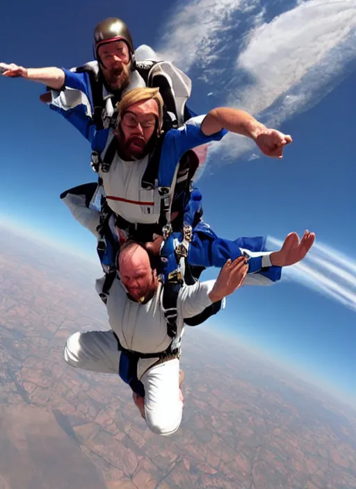 Prompt: obi wan kenobi skydiving