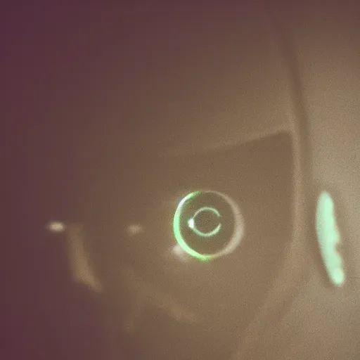 Image similar to an alien taken by car camera accidently, night