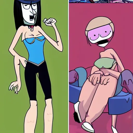 Image similar to Kaitlyn Michelle Siragusa, better known as Amouranth as a character in Regular Show (2010). JG Quintel is the artist. Amouranth is so so so so so beautiful in this animated cartoon Regular Show (2010)