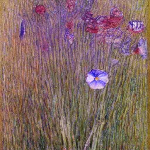 Prompt: by childe hassam realistic, a e s t h e t i c. the kinetic sculpture is a beautiful & haunting work of art of a series of images that capture the delicate beauty of a flower in the process of decaying. the colors are muted & the overall effect is one of great sadness.