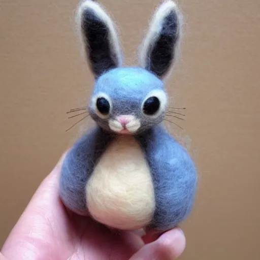 Image similar to a needle felted Lopunny, needle felting art.