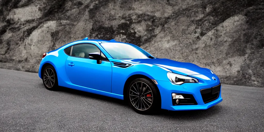 Image similar to cell - shaded blue subaru brz