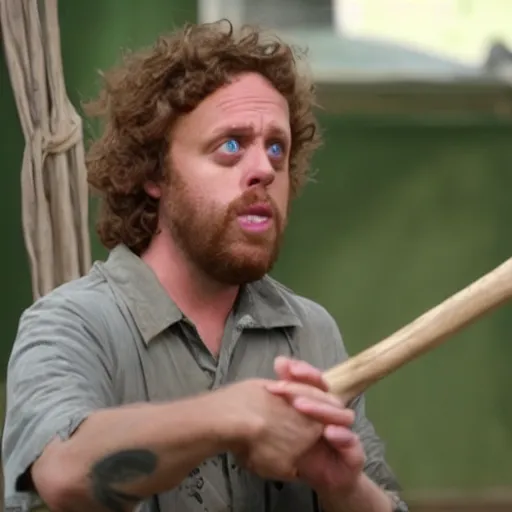 Prompt: t. j. miller as rickety cricket, it's always sunny in philadelphia, 8 k