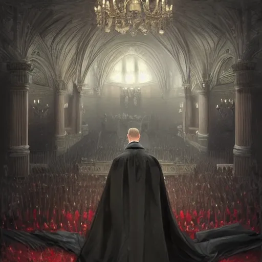 Image similar to putin funeral, death, coffin, portrait, highly detailed, full body, digital painting, trending on artstation, concept art, sharp focus, illustration, art by artgerm and greg rutkowski and magali villeneuve