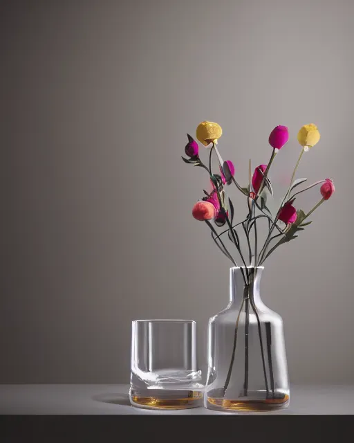 Prompt: A vase designed by Leticia Gillett, product photography, bokeh