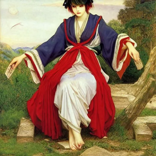 Image similar to touhou by edward poynter