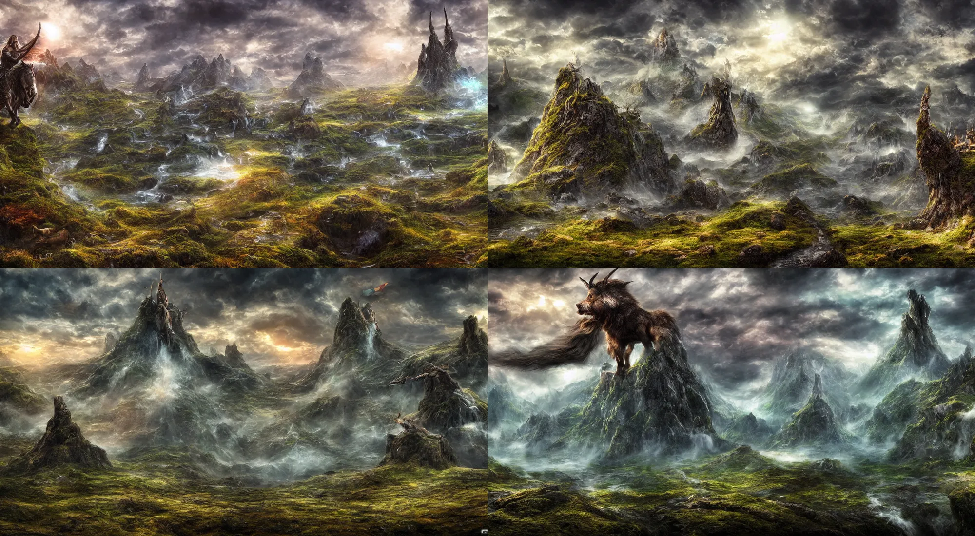 Prompt: A photorealistic photograph of the mythical norse heaven Valhalla, a Fantasy land in a far away dimension, hyperrealistic, wallpaper, 8k wallpaper, HDR, highly detailed