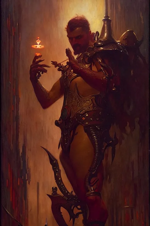 Image similar to the jack of hearts by gaston bussiere, bayard wu, greg rutkowski, giger, maxim verehin