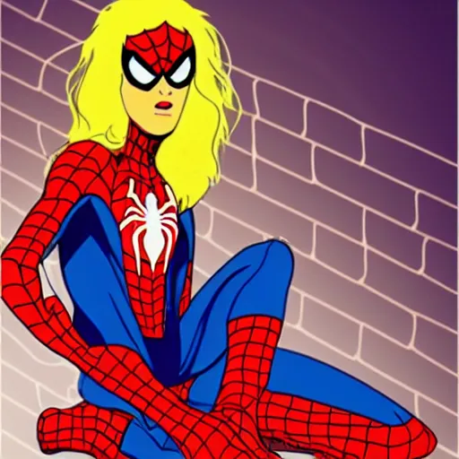 Image similar to spider man as a hot girl