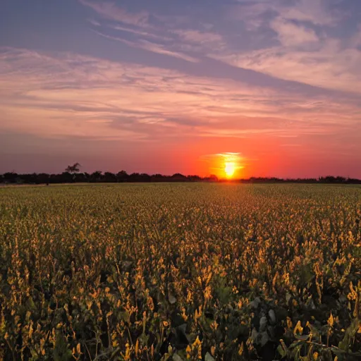 Prompt: sunset sabra field