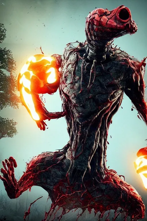 Image similar to the shapeless creature from the movie thing is the killer in the game dead by daylight