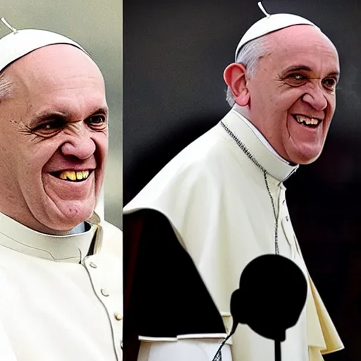 Image similar to john malkovich as pope francis,