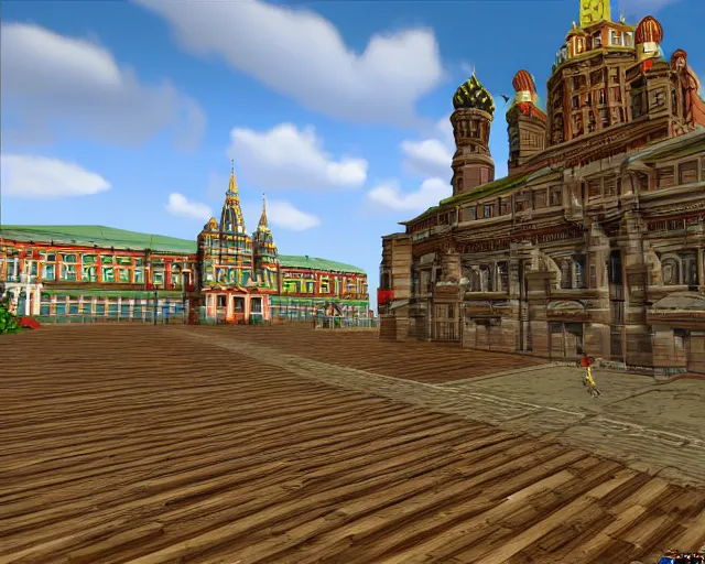Image similar to russian city in doom 6 4 full screen. st. petersburg