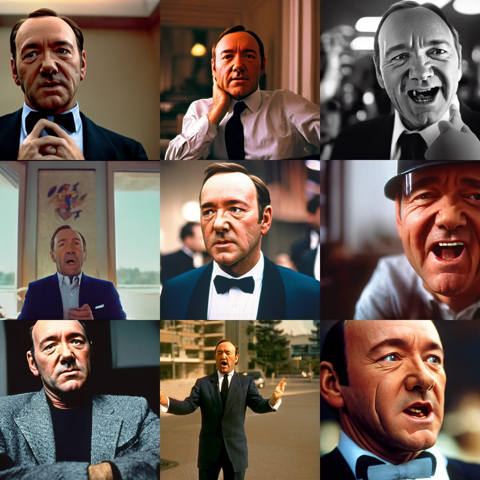 Prompt: extremely livid kevin spacey yells at you national geographic, canon 5 0 mm, cinematic lighting, photography, retro, film, kodachrome