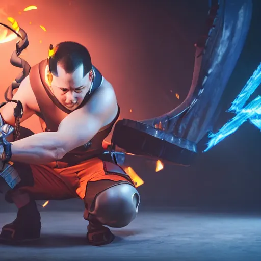 Fire Force Ogun as Brand from league of legends, movie