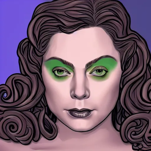 Image similar to rachel bloom as medusa with ghostly snakes for hair, highly detailed, hyper realistic, 8 k resolution