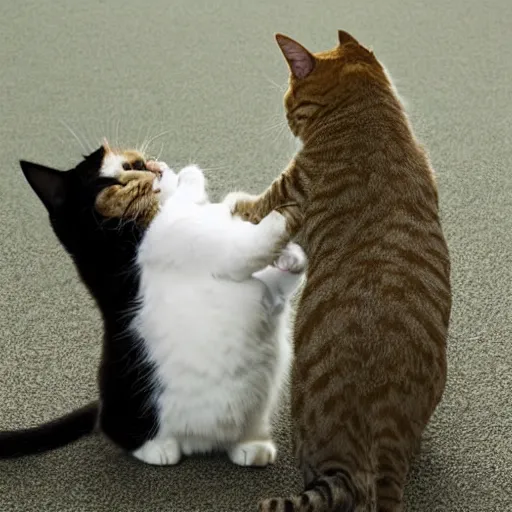 Image similar to photo of a cat kissing another cat