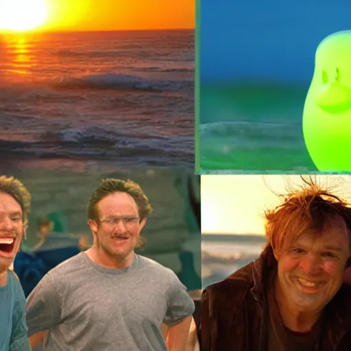 Image similar to cheese:: crazy people everywhere::3 sunset, Rusty, Flubber