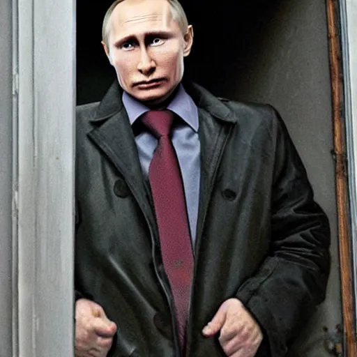 Prompt: mutant vladimir putin, post apocalypse