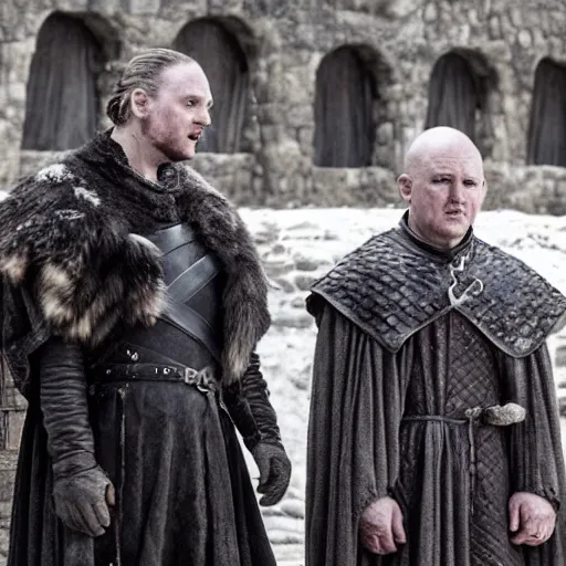 Prompt: the three stooges in game of thrones