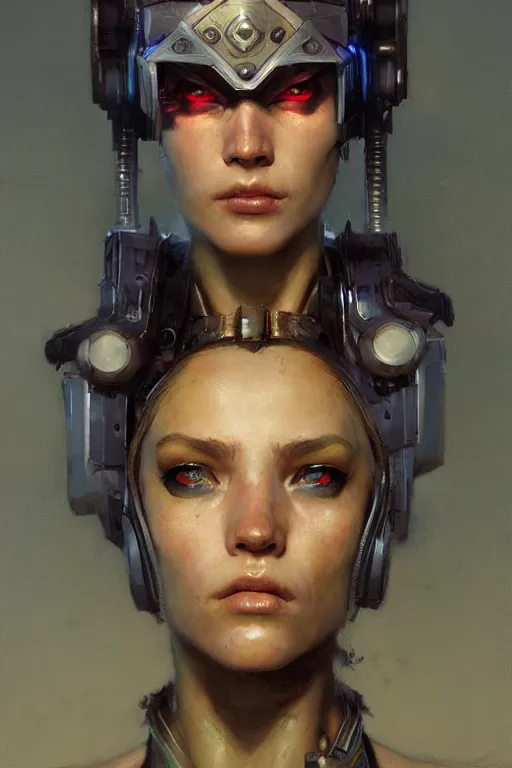 Prompt: full character portrait max mad cyberpunk, a future solider girl character design, final fantasy face, painting by gaston bussiere, katsuya terada, nc wyeth, greg rutkowski, craig mullins, vermeer, trending on artstation, jeffery catherine jones