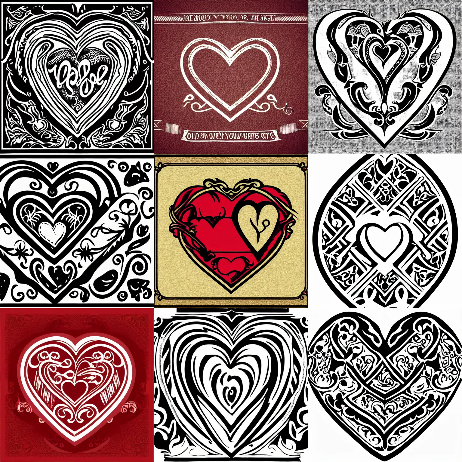 Prompt: old school traditional heart banner tattoo, svg, clipart, vector graphic