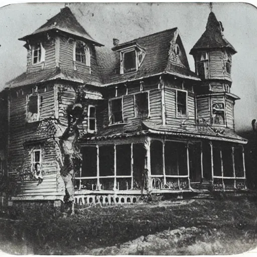Prompt: “haunted house, 1900’s photo”
