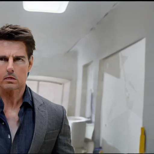 Image similar to Film still of Tom Cruise as Tony Stark, avengers, Iron man, 4k