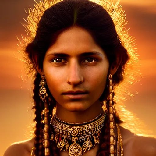 Image similar to photographic portrait of a stunningly beautiful renaissance suri tribe female maiden in soft dreamy light at sunset, contemporary fashion shoot, by edward robert hughes, annie leibovitz and steve mccurry, david lazar, jimmy nelsson, breathtaking, 8 k resolution, extremely detailed, beautiful, establishing shot, artistic, hyperrealistic, beautiful face, octane render