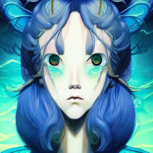 Image similar to prompt : jade lightning portrait soft light painted by james jean and katsuhiro otomo and erik jones, inspired by evangeleon anime, smooth face feature, intricate oil painting, high detail illustration, sharp high detail, manga and anime 1 9 9 9