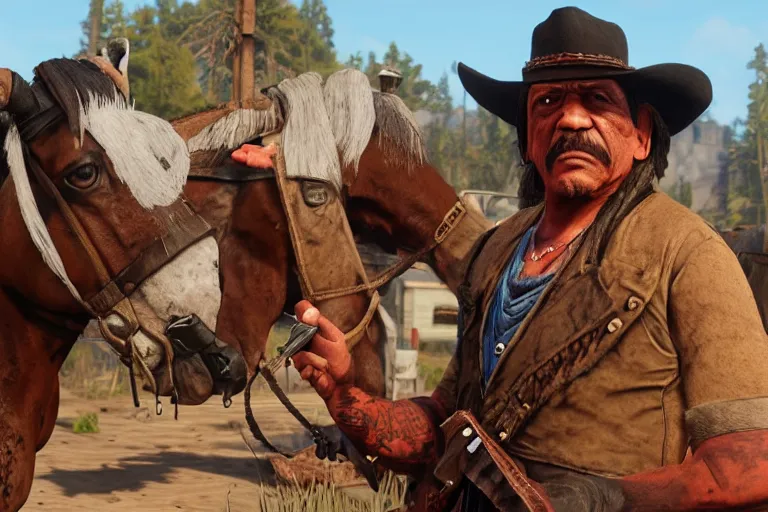 Image similar to danny trejo in red dead redemption 2