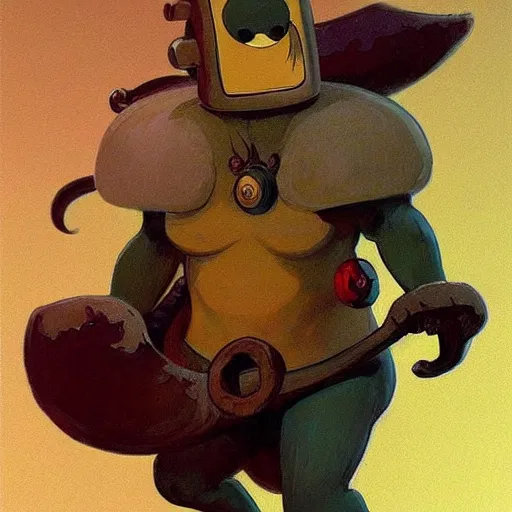 Image similar to “adventure time, character concept art, land of ooo, by frank frazetta”