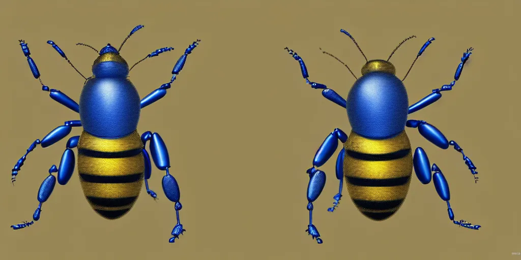 Image similar to blueprint for a nanobot bee, intricate details, nano bee technology, highly detailed, 8 k resolution,